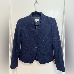 LOFT Women Navy Blue Blazer